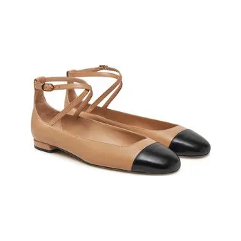 Dámské baleríny Baleríny Stuart Weitzman Eden Atrap Flat SJ720 Béžová 38