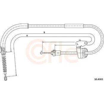 Brzdový systém Tažné lanko, parkovací brzda COFLE 10.4303