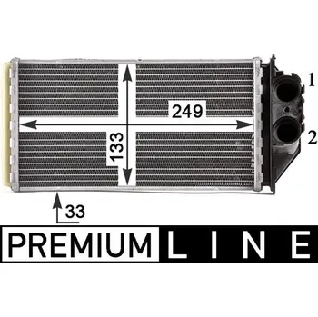 Výměník tepla, vnitřní vytápění MAHLE AH 187 000P