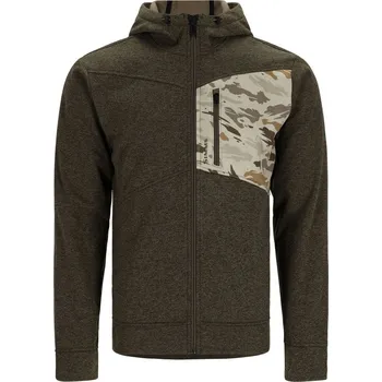 Rybářské oblečení Simms Mikina CX Hoody Full Zip Dark Stone Ghost Camo Stone Velikost: L (US) XL (EU)