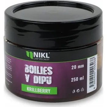Boilies Nikl Boilies V Dipu Krill Berry 250g Průměr: 20mm