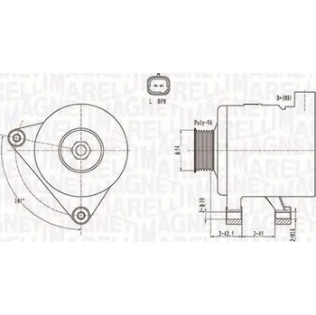 Alternátor Generátor MAGNETI MARELLI 063731498010