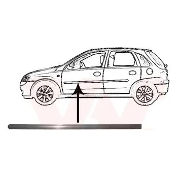 Autodíl Ozdobná / ochranná lišta, dveře VAN WEZEL 3777423