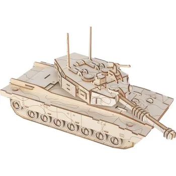 3D puzzle Woodcraft construction kit Woodcraft Dřevěné 3D puzzle Tank M1 Abrams