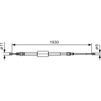 Lanko parkovací brzdy Tažné lanko, parkovací brzda BOSCH 1 987 482 011
