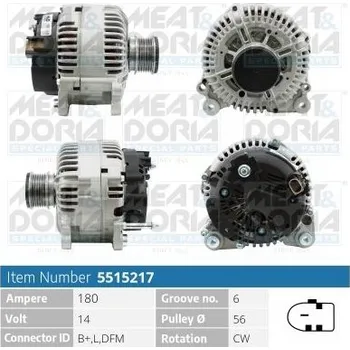 Alternátor Generátor MEAT & DORIA 5515217