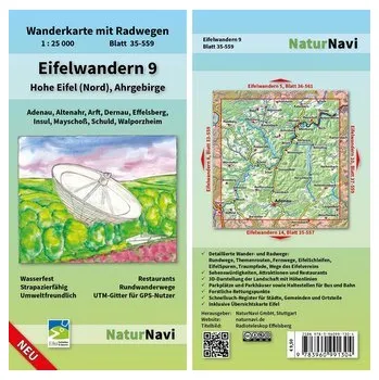 Eifelwandern 9 - Hohe Eifel (Nord), Ahrgebirge 1 : 25 000