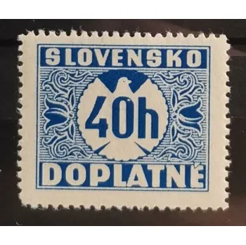 Sběratelství Známka Slovenský štát, 40h, Pof.DL5y*