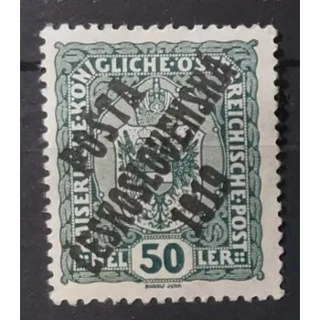 Sběratelství Známka ČSR PČ 1919, 50h, Pof.43*, I. typ přetisku