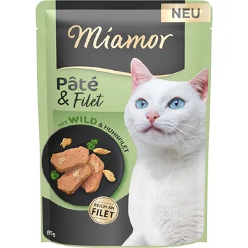 Krmivo pro kočku 10ks-10x85g Miamor Pâté & Filet zvěřina vlhké krmivo pro kočky