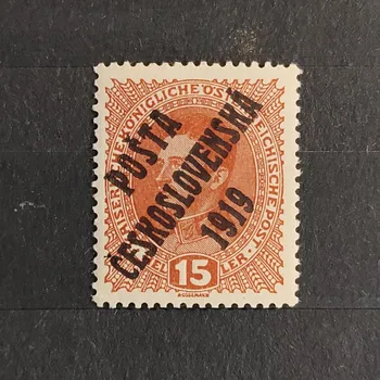 Sběratelství Známka ČSR PČ 1919 , 15h, Pof.38**, I. typ přetisku