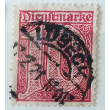 Sběratelství Známka Německo, Reich, 10Pfg., Mi.24#