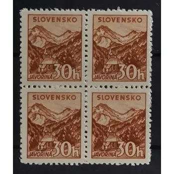 Sběratelství Čtyřblok Slovenský štát, 30H, Pof.51X**