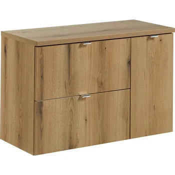 Policová skříň Závěsná skříňka pod umyvadlo Nova Oak 90 cm dub coast evoke