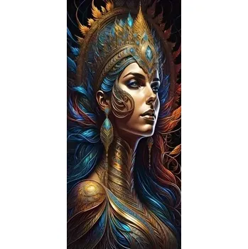 Diamantové malování Diamantové malování - Královna cizokraje + třpytivé kamínky (100x50)