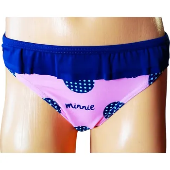 Dívčí oblečení Sun City Dívčí plavky MINNIE kalhotkové s volánky v pase modré Modrá, Velikost: 104 104