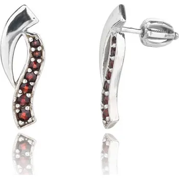 Řetízek Český Granát Jan Kos jewellery Stříbrné náušnice 32108619