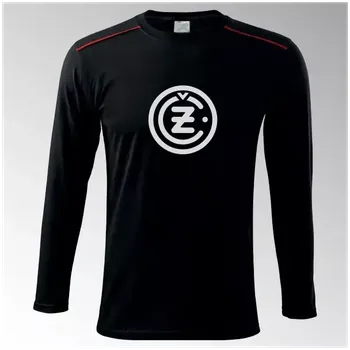 Tričko ČZ Čezeta dlouhý rukáv 4DR - černá / M / bílá