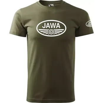 Pánské tričko Tričko JAWA 4T - khaki / M / bílá