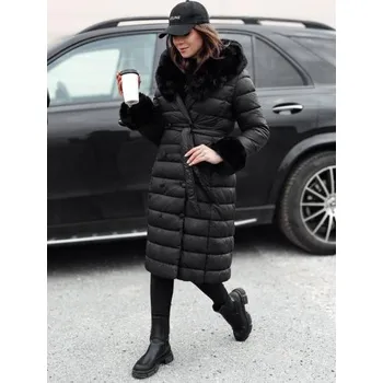 Dámská prošívaná dlouhá bunda ZAELEGANTE černá