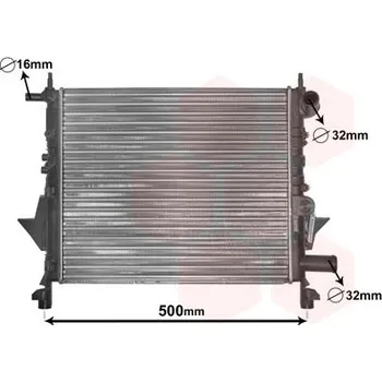 Chladič motoru Chladič, chlazení motoru VAN WEZEL 43002217
