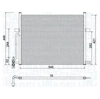 Výparník klimatizace Kondenzátor, klimatizace MAGNETI MARELLI 350203776000