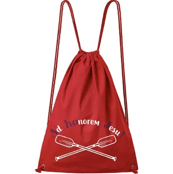 Městský batoh DOBRÝ TRIKO Bavlněný batoh s potiskem AHOJ Barva: Červená