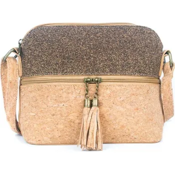 Kabelka Korková kabelka přes rameno - Zrnitý vzor