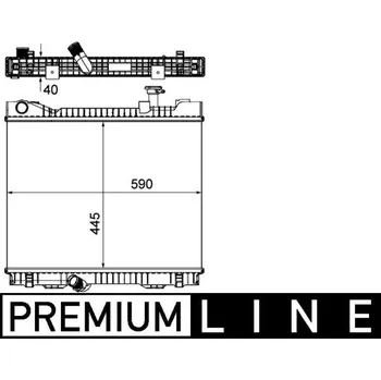Motor automobilu Chladič, chlazení motoru MAHLE CR 1045 000P