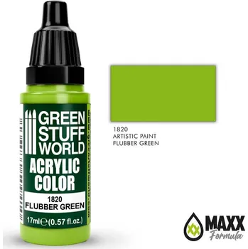 Modelářská barva Green Stuff World Acrylic Artistic Paint - FLUBBER GREEN 17ml (Green Stuff World)