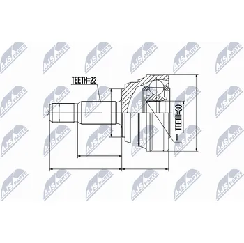 Sada kloubů, hnací hřídel NTY NPZ-VW-013
