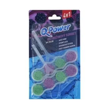 WC čistič Q Power Q-Power Tuhý WC závěs Ostružinový sorbet 2ks
