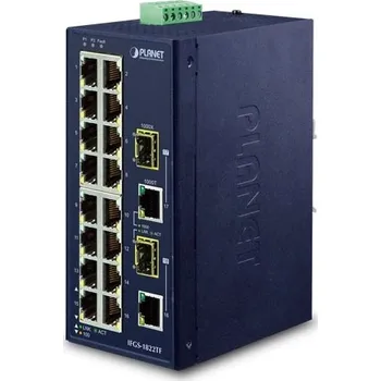 Switch PLANET IFGS-1822TF síťový přepínač Nespravované Fast Ethernet (10/100) Modrá