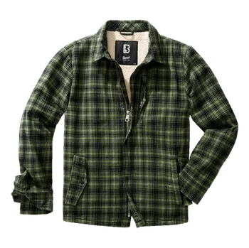 Pánská casual bunda Brandit pánská bunda Sherpa, olivovo-černá - XXL