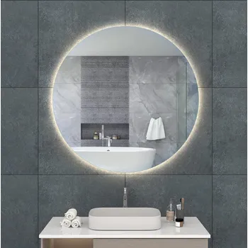 Zrcadlo Kulaté LED zrcadlo SARA O 100 cm s osvětlením a ochranou proti zamlžení