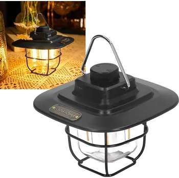 RETRO VINTAGE CAMPING ZÁVĚSNÁ LAMPA LUCERNA A SVÍTILNA