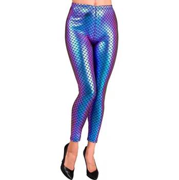 Dámské legíny Dámské legíny ve stylu mořské panny - S/M