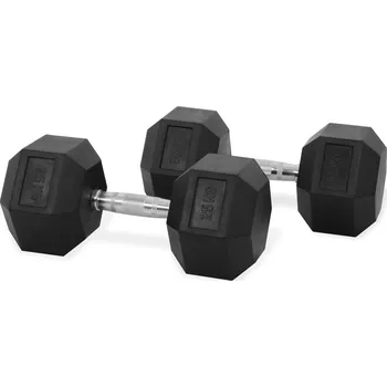 Pogumovaná jednoruční HEX činka MERCO 1 pár 25 kg