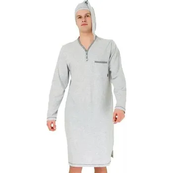 Pánská noční košile Pánská noční košile Bonifacy 358/03 HOTBERG světlý melír M