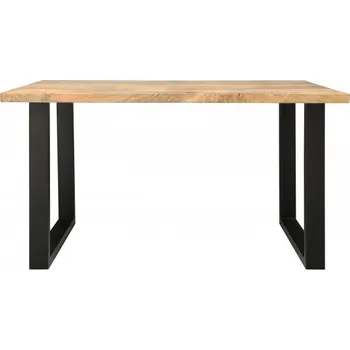 Jídelní stůl Indický nábytek - Jídelní stůl s kovovými nohami 180x90 cm z masivu mango Mango natural