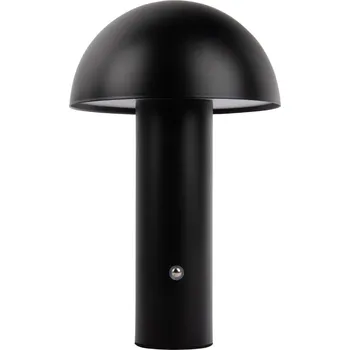 Lampička Present time Černá kovová nabíjecí stolní LED lampa Fungus