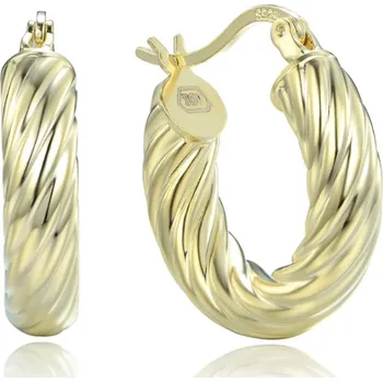 Náušnice Moderní pozlacené stříbrné náušnice