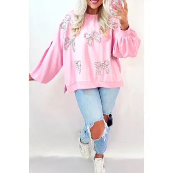 Dámská mikina OMG Dámská mikina bez zapínání Labuu světle růžová M