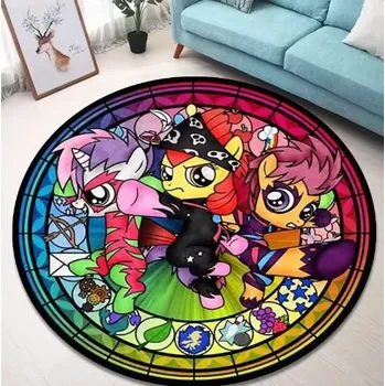 Samolepící dekorace My Little Pony Koberec/předložka s motivem My Little Pony, 100 cm Varianta: Crusaders (Color 17), Velikost: průměr 100cm