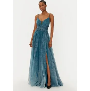 Dámské šaty Fracomina Večerní šaty FQ24WD3006W52901 Modrá Slim Fit XL