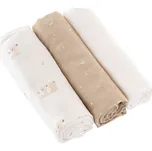 TRÄUMELAND Látkové pleny 3ks 80 x 80 cm Hophop Bunny Beige