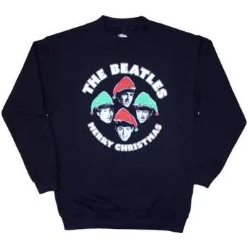 Pánská mikina The Beatles: The Beatles Unisex Sweatshirt: Xmas Hats (large) L