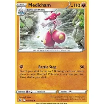 Volný čas Pokémon LOR 100/196 Medicham - Lost Origin Stav: Near Mint, Verze: NORMAL