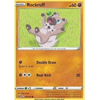 Sběratelská karetní hra Pokémon LOR 109/196 Rockruff - Lost Origin Stav: Near Mint, Verze: NORMAL