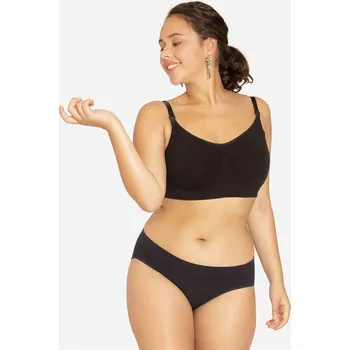 Kojící bezešvá podprsenka z bambusu černá BARBARA MILKER Velikost: XL